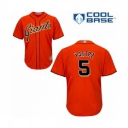Youth San Francisco Giants #5 Mike Yastrzemski Authentic Orange Alternate Cool Base Baseball Player Jersey