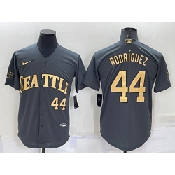 Men Seattle Mariners 44 Julio Rodr EDguez 2022 All Star Charcoal Cool Base Stitched Baseball Jersey