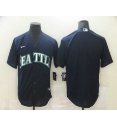 Men Seattle Mariners Blank Navy Blue Stitched MLB Cool Base Nike Jersey