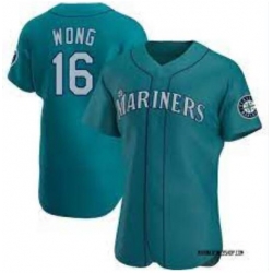 Men's Kolten Wong Seattle Mariners Authentic Aqua Alternate Jersey