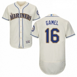 Mens Majestic Seattle Mariners 16 Ben Gamel Cream Alternate Flex Base Authentic Collection MLB Jersey
