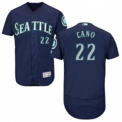 Mens Majestic Seattle Mariners 22 Robinson Cano Navy Blue Alternate Flex Base Authentic Collection MLB Jersey