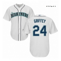 Mens Majestic Seattle Mariners 24 Ken Griffey Replica White Home Cool Base MLB Jersey