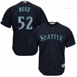 Mens Majestic Seattle Mariners 52 Carlos Ruiz Replica Navy Blue Alternate 2 Cool Base MLB Jersey