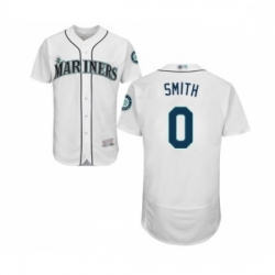 Mens Seattle Mariners 0 Mallex Smith White Home Flex Base Authentic Collection Baseball Jersey