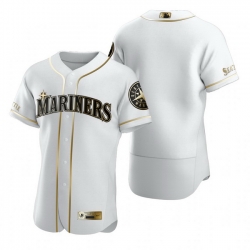 Seattle Mariners Blank White Nike Mens Authentic Golden Edition MLB Jersey