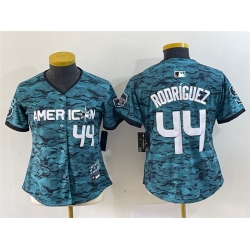 Women Seattle Mariners 44 Julio Rodriguez Teal 2023 All Star Stitched Baseball Jersey