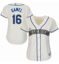 Womens Majestic Seattle Mariners 16 Ben Gamel Authentic Cream Alternate Cool Base MLB Jersey 