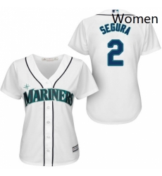 Womens Majestic Seattle Mariners 2 Jean Segura Authentic White Home Cool Base MLB Jersey