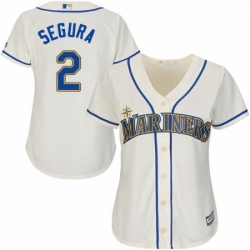 Womens Majestic Seattle Mariners 2 Jean Segura Replica Cream Alternate Cool Base MLB Jersey