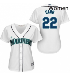 Womens Majestic Seattle Mariners 22 Robinson Cano Replica White Home Cool Base MLB Jersey