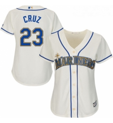 Womens Majestic Seattle Mariners 23 Nelson Cruz Authentic Cream Alternate Cool Base MLB Jersey