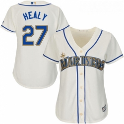 Womens Majestic Seattle Mariners 27 Ryon Healy Authentic Cream Alternate Cool Base MLB Jersey 