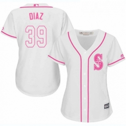 Womens Majestic Seattle Mariners 39 Edwin Diaz Authentic White Fashion Cool Base MLB Jersey 