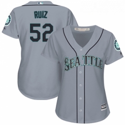 Womens Majestic Seattle Mariners 52 Carlos Ruiz Authentic Grey Road Cool Base MLB Jersey