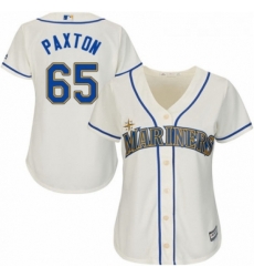 Womens Majestic Seattle Mariners 65 James Paxton Authentic Cream Alternate Cool Base MLB Jersey 