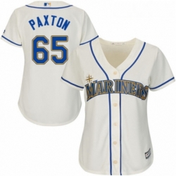 Womens Majestic Seattle Mariners 65 James Paxton Authentic Cream Alternate Cool Base MLB Jersey 
