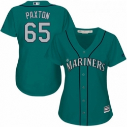 Womens Majestic Seattle Mariners 65 James Paxton Replica Teal Green Alternate Cool Base MLB Jersey 