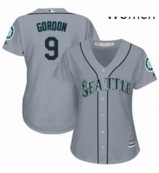 Womens Majestic Seattle Mariners 9 Dee Gordon Authentic Grey Road Cool Base MLB Jersey 