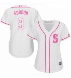 Womens Majestic Seattle Mariners 9 Dee Gordon Replica White Fashion Cool Base MLB Jersey 