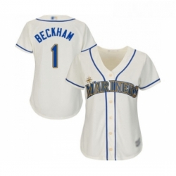 Womens Seattle Mariners 1 Tim Beckham Replica Cream Alternate Cool Base Baseball Jersey 