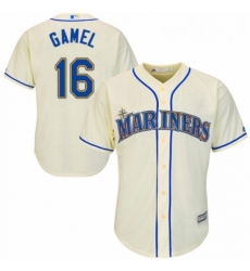 Youth Majestic Seattle Mariners 16 Ben Gamel Authentic Cream Alternate Cool Base MLB Jersey 