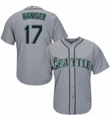 Youth Majestic Seattle Mariners 17 Mitch Haniger Replica Grey Road Cool Base MLB Jersey 