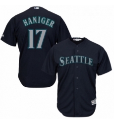 Youth Majestic Seattle Mariners 17 Mitch Haniger Replica Navy Blue Alternate 2 Cool Base MLB Jersey 