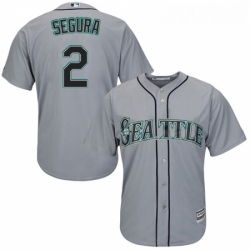Youth Majestic Seattle Mariners 2 Jean Segura Authentic Grey Road Cool Base MLB Jersey