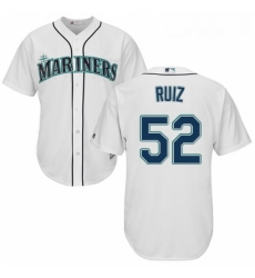 Youth Majestic Seattle Mariners 52 Carlos Ruiz Replica White Home Cool Base MLB Jersey
