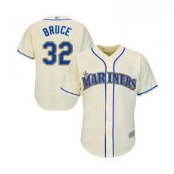 Youth Seattle Mariners 32 Jay Bruce Replica Cream Alternate Cool Base Baseball Jersey 