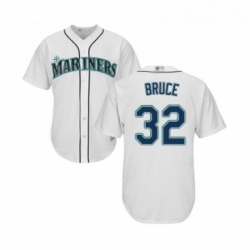 Youth Seattle Mariners 32 Jay Bruce Replica White Home Cool Base Baseball Jersey 