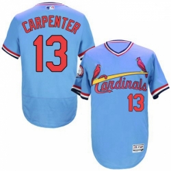 Mens Majestic St Louis Cardinals 13 Matt Carpenter Light Blue FlexBase Authentic Collection MLB JerseyCooperst