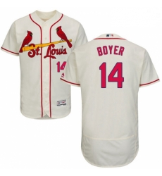 Mens Majestic St Louis Cardinals 14 Ken Boyer Cream Alternate Flex Base Authentic Collection MLB Jersey