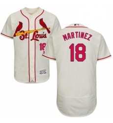 Mens Majestic St Louis Cardinals 18 Carlos Martinez Cream Alternate Flex Base Authentic Collection MLB Jersey