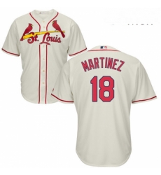 Mens Majestic St Louis Cardinals 18 Carlos Martinez Replica Cream Alternate Cool Base MLB Jersey