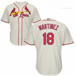 Mens Majestic St Louis Cardinals 18 Carlos Martinez Replica Cream Alternate Cool Base MLB Jersey