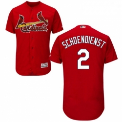 Mens Majestic St Louis Cardinals 2 Red Schoendienst Red Alternate Flex Base Authentic Collection MLB Jersey