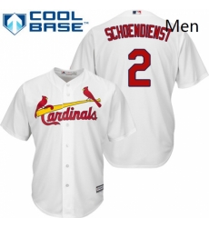 Mens Majestic St Louis Cardinals 2 Red Schoendienst Replica White Home Cool Base MLB Jersey