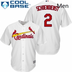 Mens Majestic St Louis Cardinals 2 Red Schoendienst Replica White Home Cool Base MLB Jersey