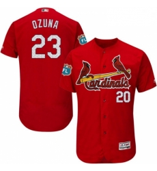 Mens Majestic St Louis Cardinals 23 Marcell Ozuna Red Alternate Flex Base Authentic Collection MLB Jersey