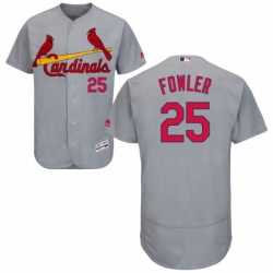 Mens Majestic St Louis Cardinals 25 Dexter Fowler Grey Flexbase Authentic Collection MLB Jersey