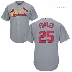 Mens Majestic St Louis Cardinals 25 Dexter Fowler Replica Grey Road Cool Base MLB Jersey