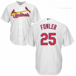 Mens Majestic St Louis Cardinals 25 Dexter Fowler Replica White Home Cool Base MLB Jersey