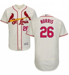 Mens Majestic St Louis Cardinals 26 Bud Norris Cream Alternate Flex Base Authentic Collection MLB Jersey