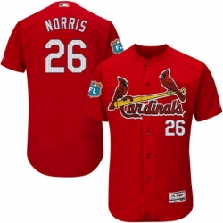 Mens Majestic St Louis Cardinals 26 Bud Norris Red Alternate Flex Base Authentic Collection MLB Jersey