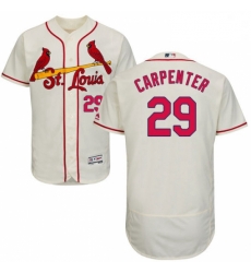 Mens Majestic St Louis Cardinals 29 Chris Carpenter Cream Alternate Flex Base Authentic Collection MLB Jersey