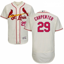 Mens Majestic St Louis Cardinals 29 Chris Carpenter Cream Alternate Flex Base Authentic Collection MLB Jersey
