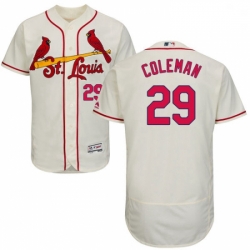 Mens Majestic St Louis Cardinals 29 Vince Coleman Cream Alternate Flex Base Authentic Collection MLB Jersey