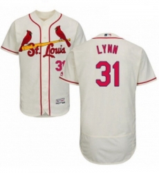 Mens Majestic St Louis Cardinals 31 Lance Lynn Cream Alternate Flex Base Authentic Collection MLB Jersey